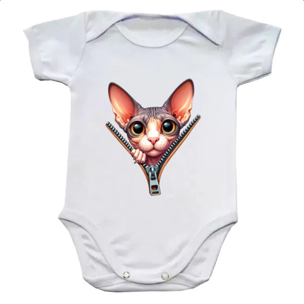 Body infantil Cornish Rex no ziper