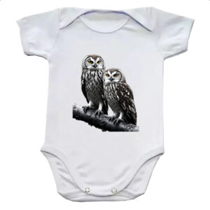 Body infantil Corujas da neve