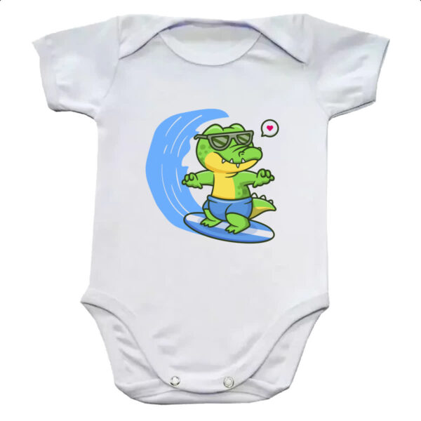 Body infantil Crocodilo surfista radical