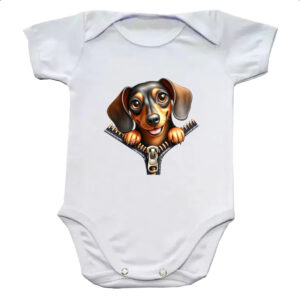 Body infantil Dachshund no Ziper