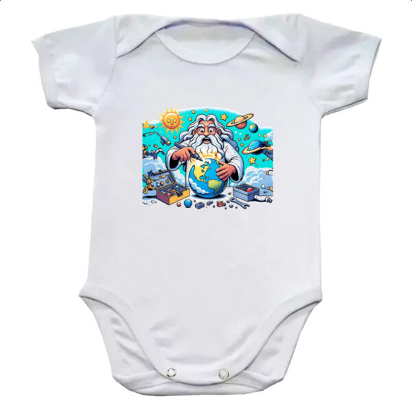 Body infantil Deus criando o mundo cartoon