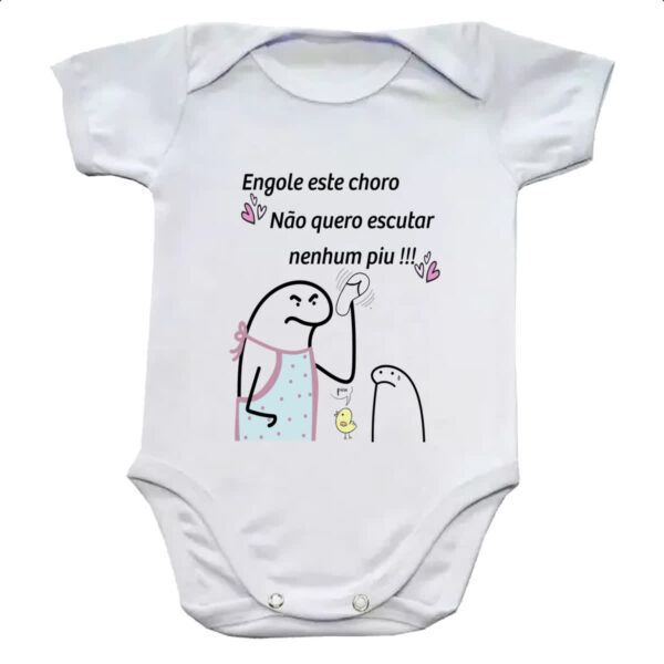 Body infantil Dia das maes Flork Engole o choro