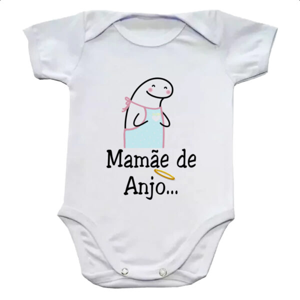 Body infantil Dia das maes Flork Mamae de anjo