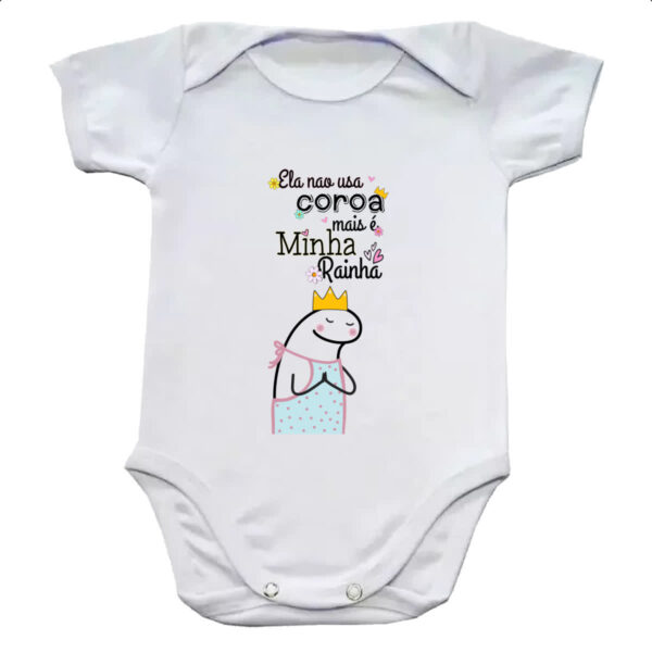 Body infantil Dia das maes Flork nao usa coroa