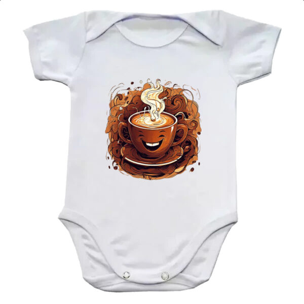 Body infantil Alegria com cafe