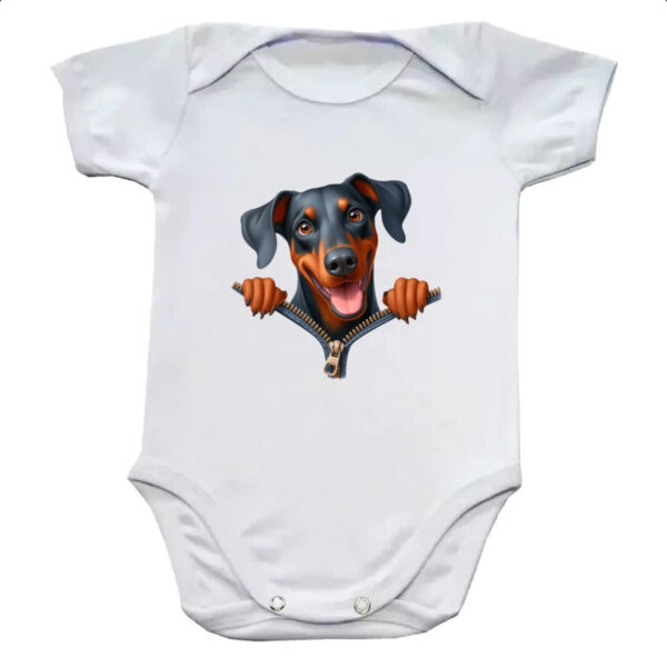 Body infantil Dobermann no Ziper