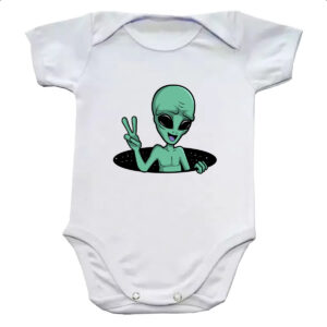 Body infantil Alien Paz e amor buraco negro