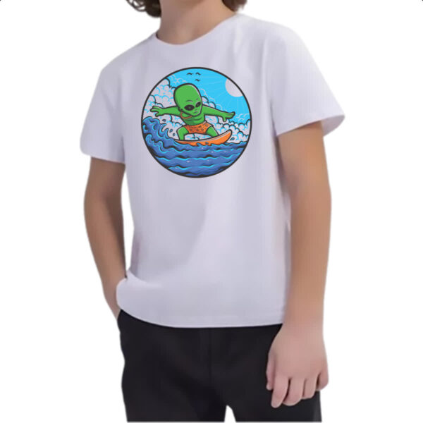 Camiseta Infanto Juvenil Alien Surfista - Imagem 2