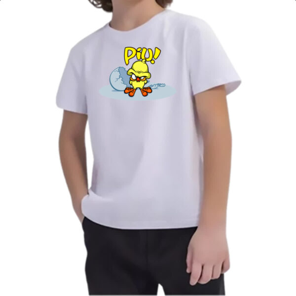 Camiseta Infanto Juvenil E o pintinho piu - Imagem 2