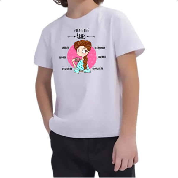 Camiseta Infanto Juvenil Ela e de Aries - Imagem 2