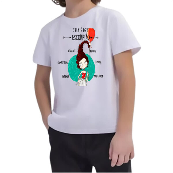 Camiseta Infanto Juvenil Ela e de Escorpiao - Imagem 2