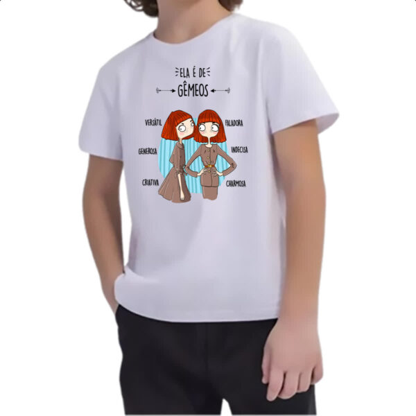 Camiseta Infanto Juvenil Ela e de Gemeos - Imagem 2