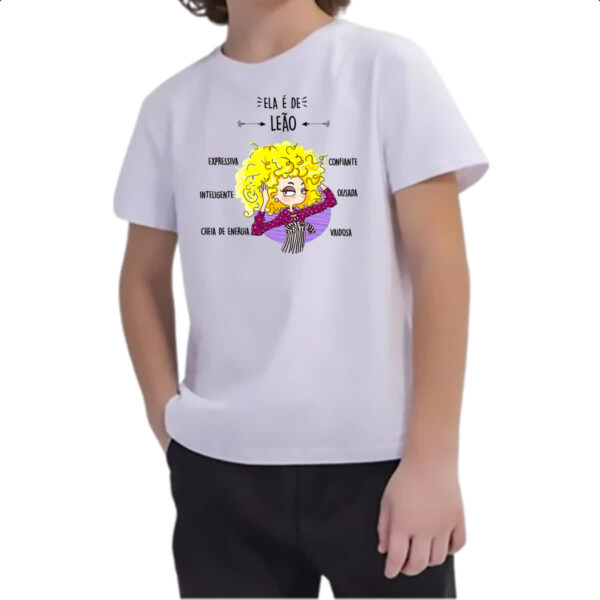 Camiseta Infanto Juvenil Ela e de Leao - Imagem 2