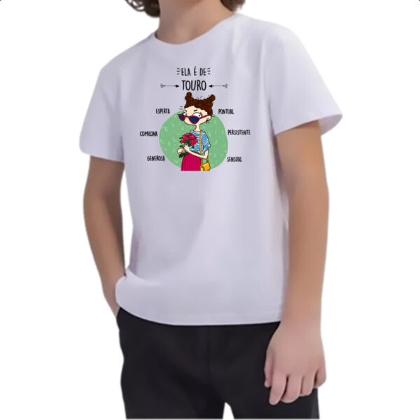Camiseta Infanto Juvenil Ela e de Touro - Imagem 2
