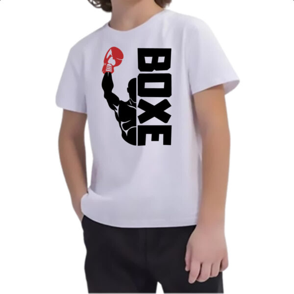 Camiseta Infanto Juvenil Esporte boxe luva - Imagem 2