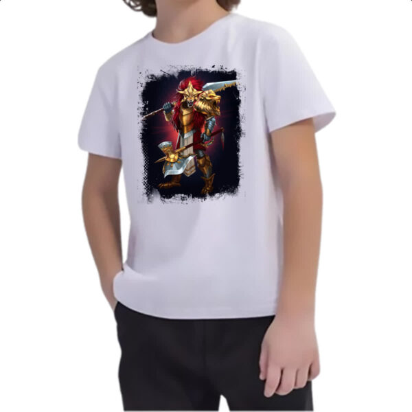 Camiseta Infanto Juvenil Empires and Puzzles Heroi Aruna Traje - Imagem 2