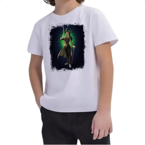 Camiseta Infanto Juvenil Empires and Puzzles Heroi Phileas Fogg - Imagem 2