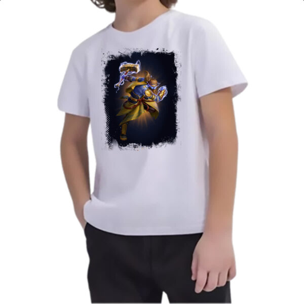 Camiseta Infanto Juvenil Empires and Puzzles Heroi Thor Traje - Imagem 2