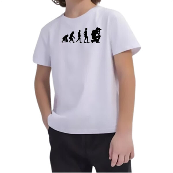 Camiseta Infanto Juvenil Evolucao fotogrago - Imagem 2