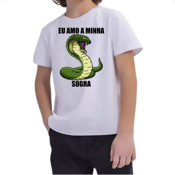 Camiseta Infanto Juvenil Eu amo a minha sogra - Imagem 2