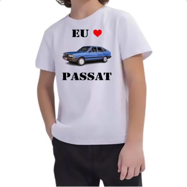 Camiseta Infanto Juvenil Eu amo passat Azul - Imagem 2