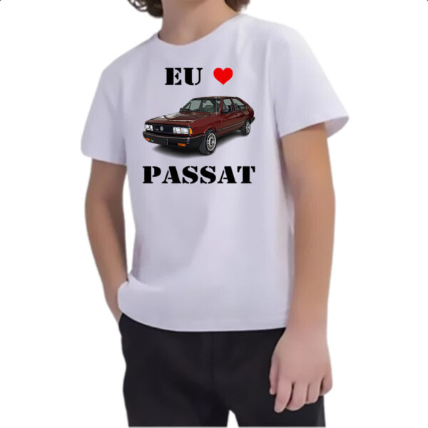 Camiseta Infanto Juvenil Eu amo passat Vermelho - Imagem 2