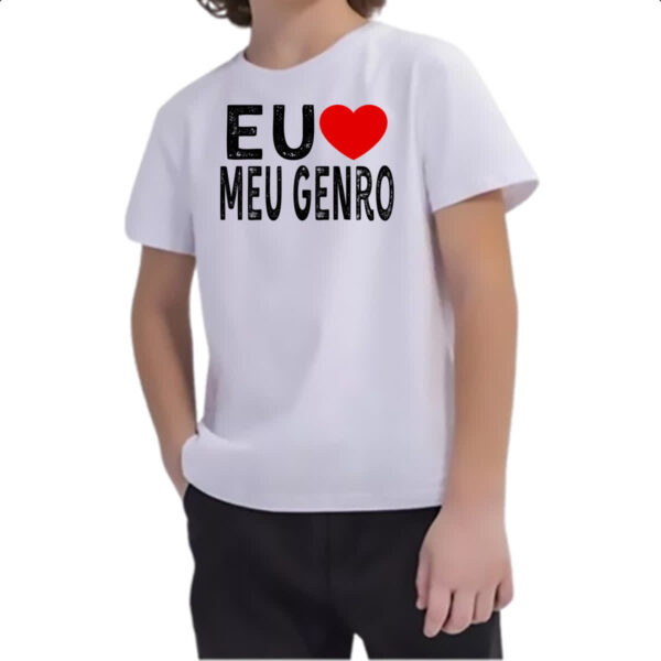 Camiseta Infanto Juvenil Eu love meu genro - Imagem 2