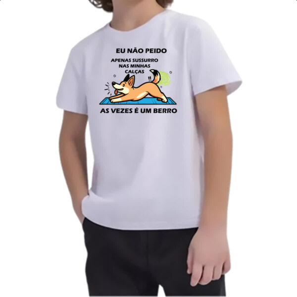 Camiseta Infanto Juvenil Eu nao peido cachorro - Imagem 2