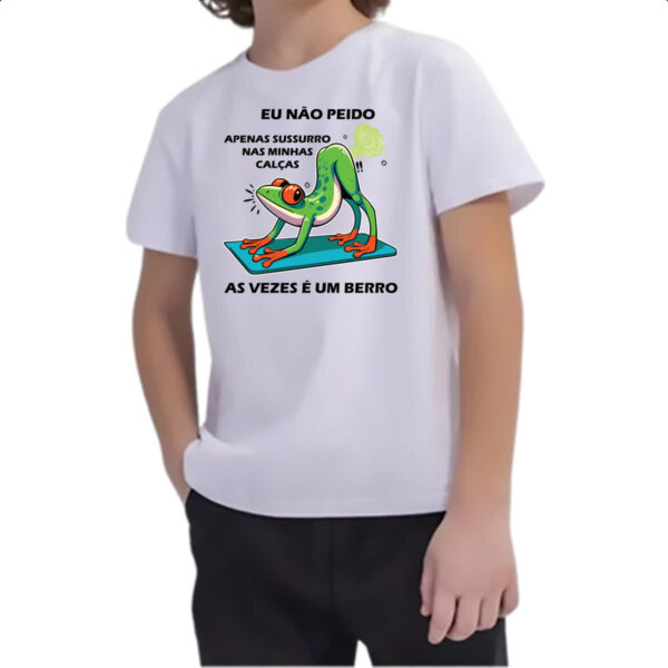 Camiseta Infanto Juvenil Eu nao peido sapo - Imagem 2