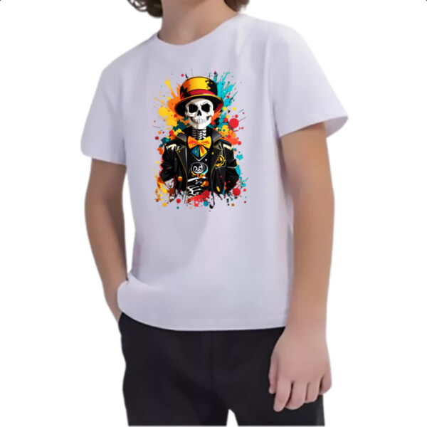 Camiseta Infanto Juvenil Jack Skeleton Londres Street - Imagem 2