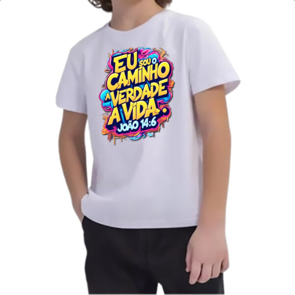 Camiseta Infanto Juvenil Jesus Joao 14-6 - Imagem 2