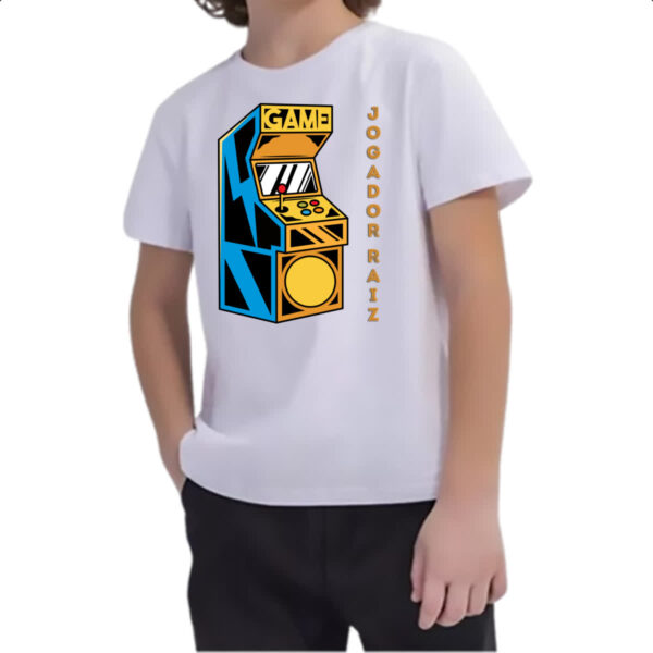 Camiseta Infanto Juvenil Jogador gamer raiz - Imagem 2