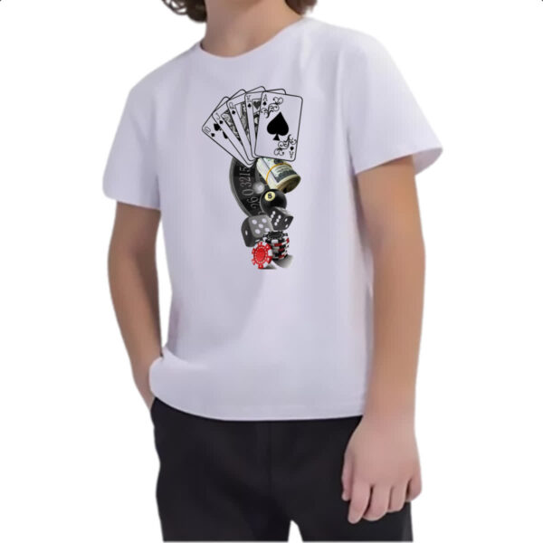Camiseta Infanto Juvenil Jogos de Cassino - Imagem 2