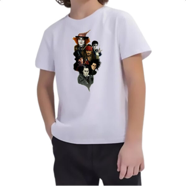 Camiseta Infanto Juvenil Johnny Depp Characters - Imagem 2