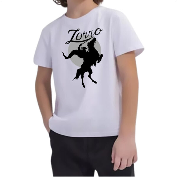 Camiseta Infanto Juvenil Zorro sob a lua - Imagem 2