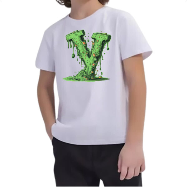Camiseta Infanto Juvenil Zumbi Alfabeto Letra Y - Imagem 2
