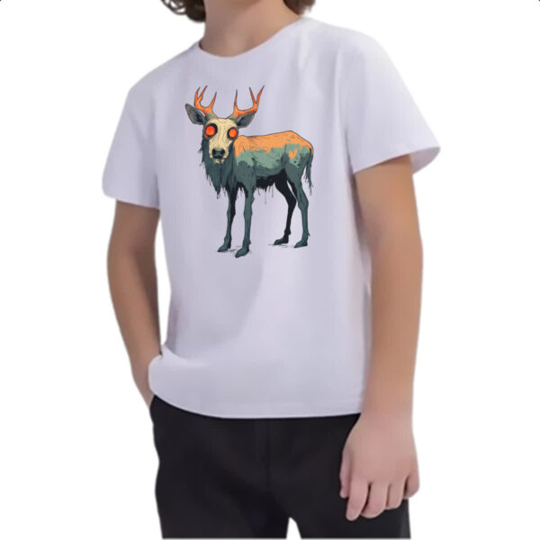 Camiseta Infanto Juvenil Zumbi Veado - Imagem 2
