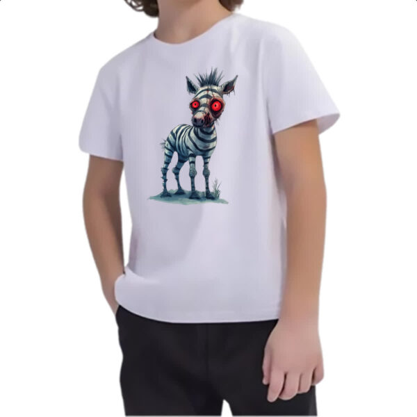 Camiseta Infanto Juvenil Zumbi Zebra - Imagem 2