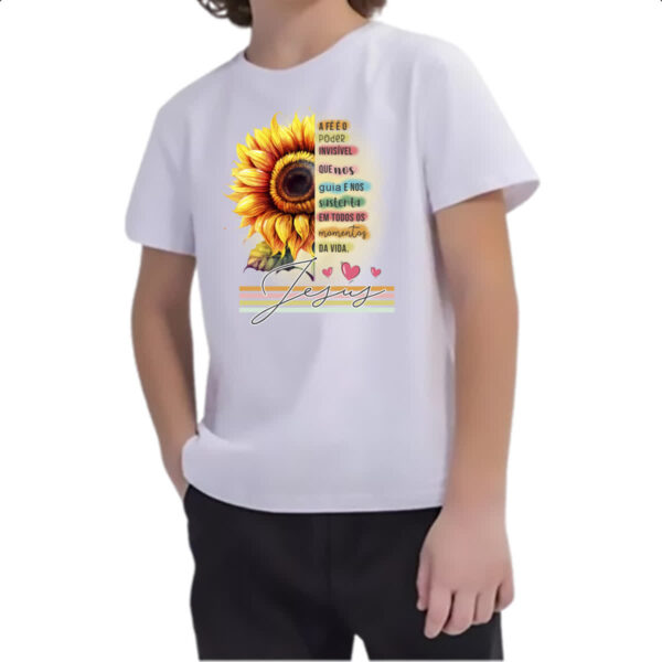Camiseta Infanto Juvenil Fe poder invisivel - Imagem 2