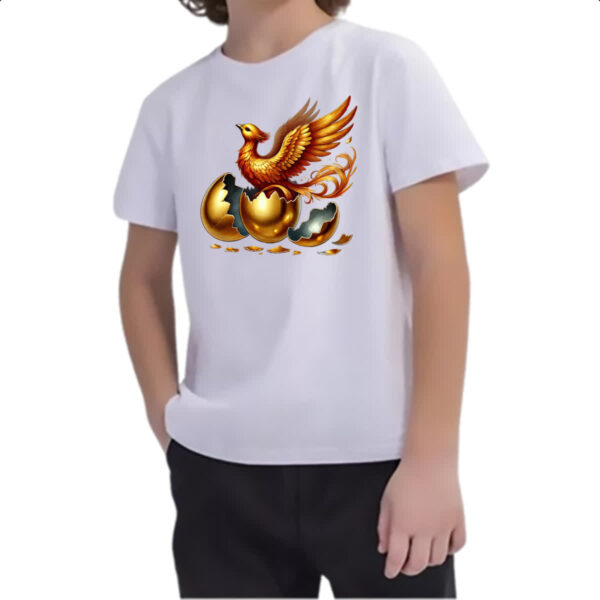 Camiseta Infanto Juvenil Fenix nascendo - Imagem 2