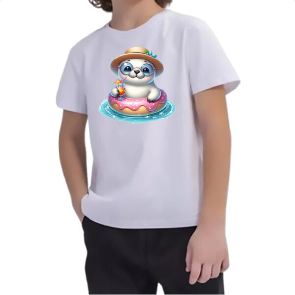 Camiseta Infanto Juvenil Foca na boia - Imagem 2