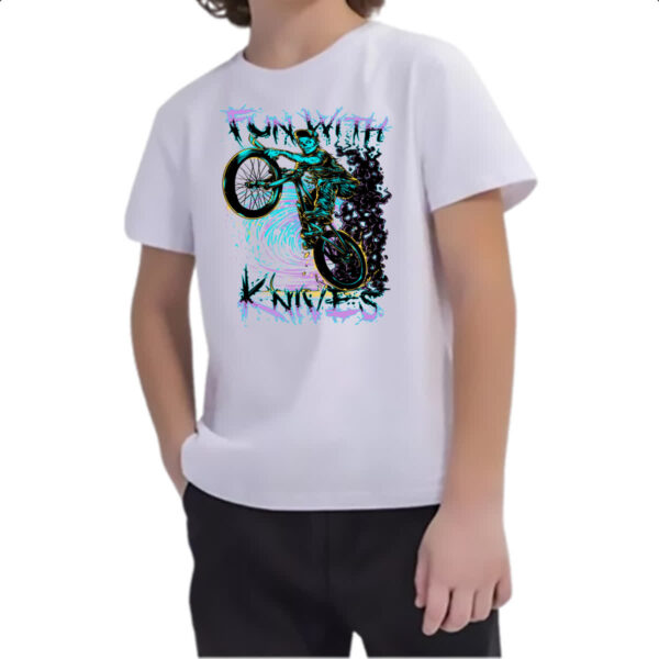 Camiseta Infanto Juvenil Fun with knives - Imagem 2