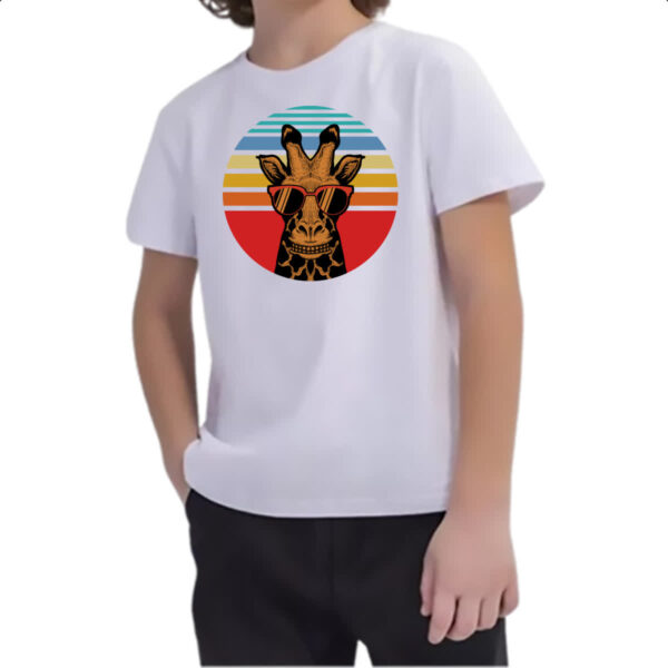Camiseta Infanto Juvenil Girafa ray ban sunset - Imagem 2