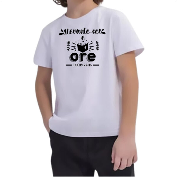 Camiseta Infanto Juvenil Gospel Lucas 22.46 - Imagem 2