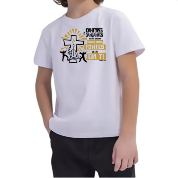 Camiseta Infanto Juvenil Gospel Salmos 87.7 - Imagem 2