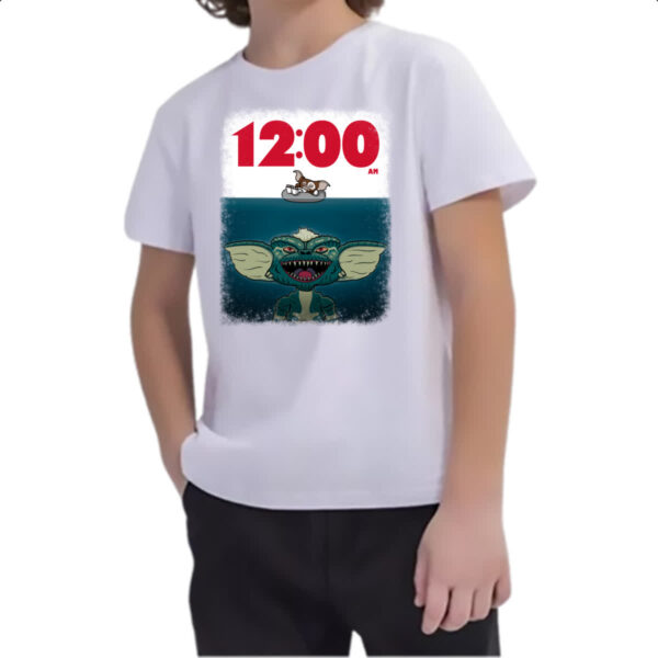 Camiseta Infanto Juvenil Gremlins parodia tubarao - Imagem 2