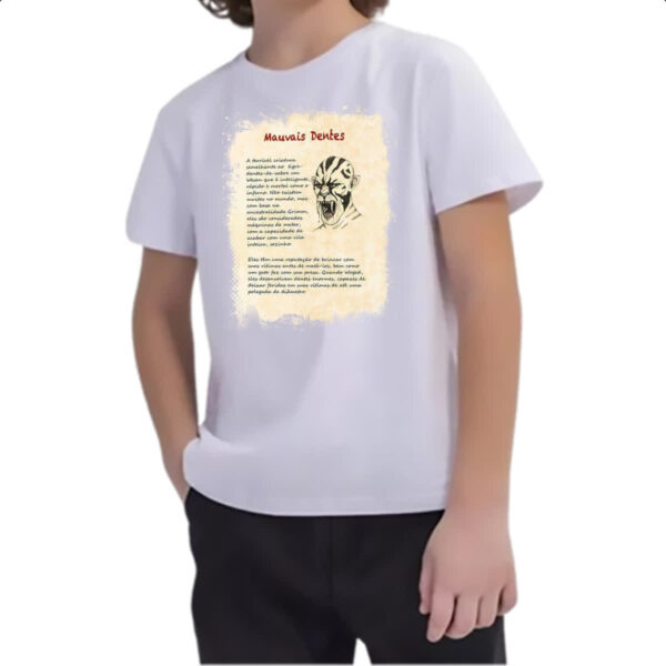Camiseta Infanto Juvenil Grimm Livro Mauvais Dentes - Imagem 2