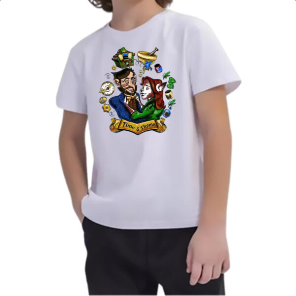 Camiseta Infanto Juvenil Grimm Monroe e Rosalee Time e Thyme - Imagem 2