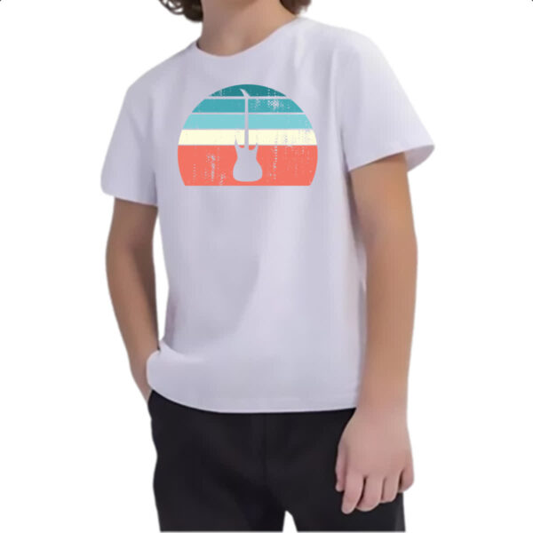 Camiseta Infanto Juvenil Guitarra Sunset Art - Imagem 2