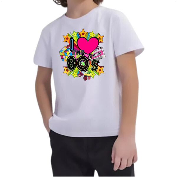 Camiseta Infanto Juvenil I love anos 80 - Imagem 2